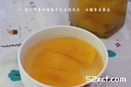 甜蜜黄桃罐头的做法