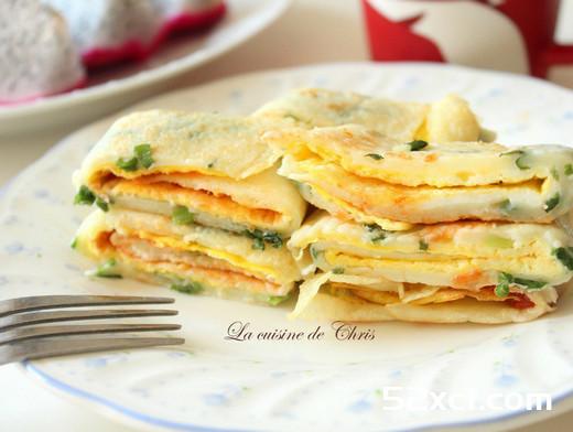 软Q鸡蛋饼(免揉,免醒面皮)