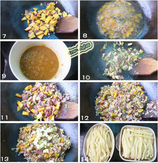 培根南瓜焗饭的做法