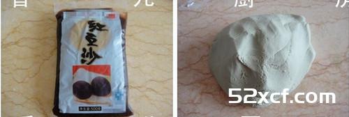 抹茶红豆青团的做法