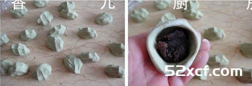 抹茶红豆青团的做法
