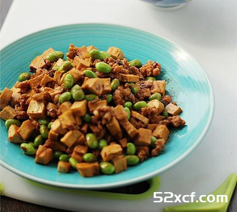 肉末干子炒毛豆米的做法