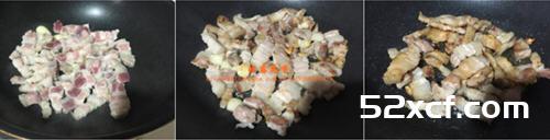 水绿菜炒五花肉的做法