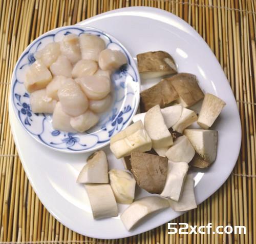 义式杏菇干贝串的做法