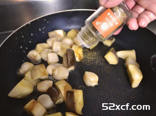 义式杏菇干贝串的做法