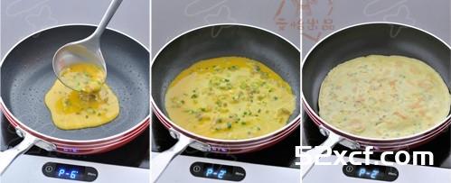 榨菜香葱蛋饼的做法