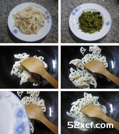 雪菜炒莲藕的做法