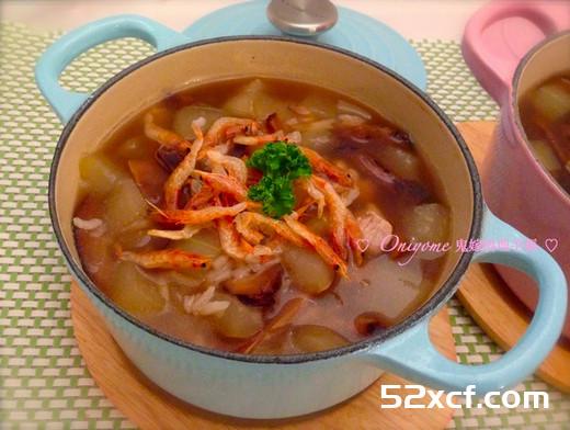 冬瓜樱花虾肉粒汤饭的做法教
