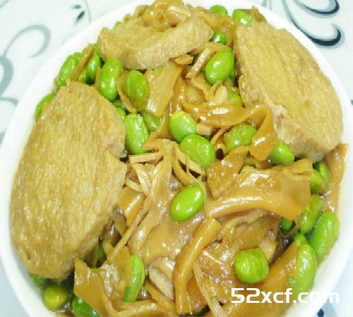 毛豆水笋烧素鸡的做法