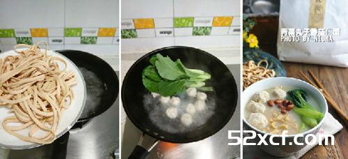 青菜丸子番茄莜面的做法