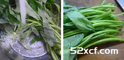 蟹味菇炒空心菜的做法