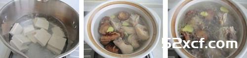 鸡汤炖豆腐的做法