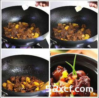 黑啤板栗烧鸡的做法