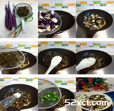 酸菜炒茄子的做法