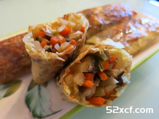 素口味的香煎腐皮卷