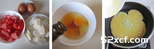 番茄鸡蛋炒年糕的做法
