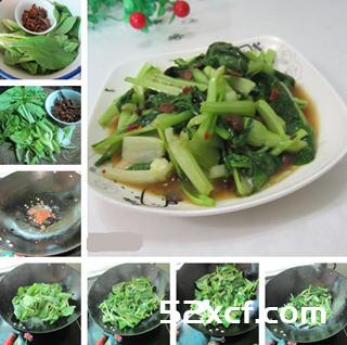 豆香小白菜的做法