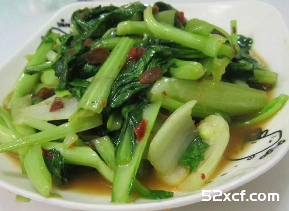 豆香小白菜的做法