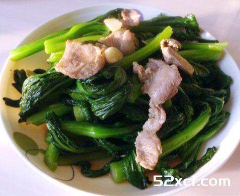 青菜肉片的做法