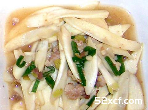茭白笋炒肉末的做法