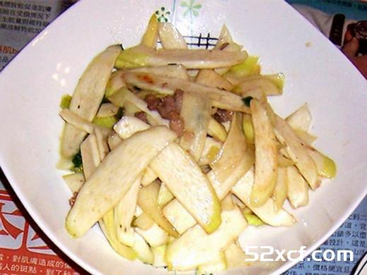 茭白笋炒肉末的做法