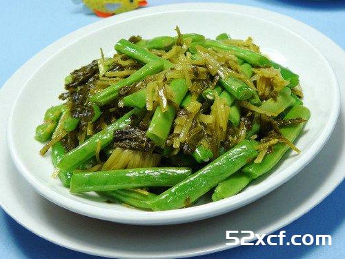 雪菜炒梅豆的做法