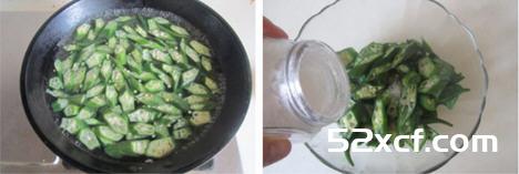 火腿拌秋葵的做法