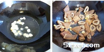 韭苔牛杂的做法