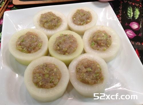 虾肉酿白萝卜的做法