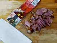 腊肉炒有机菜花