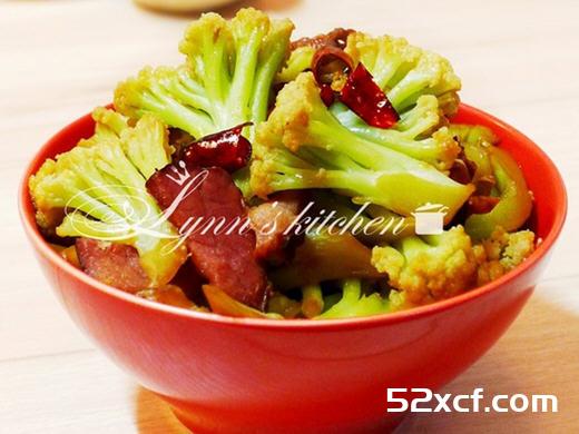 腊肉炒有机菜花