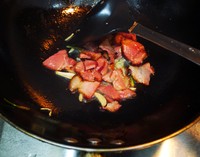 腊肉炒有机菜花