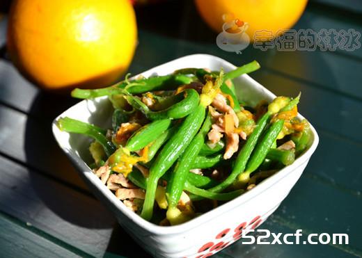 黄瓜花炒肉的做法