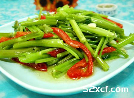 清炒空心菜梗的做法