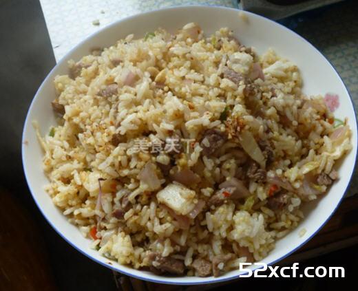 白菜羊肉炒饭的做法