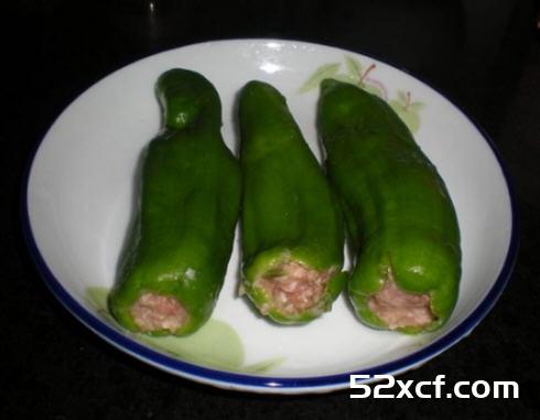 蒸的青椒酿肉家常做法