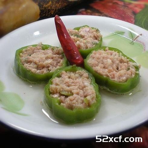 蒸的青椒酿肉家常做法