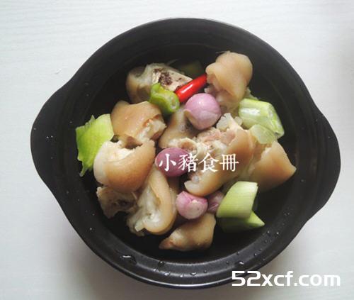 瑶柱金虾猪手煲的做法
