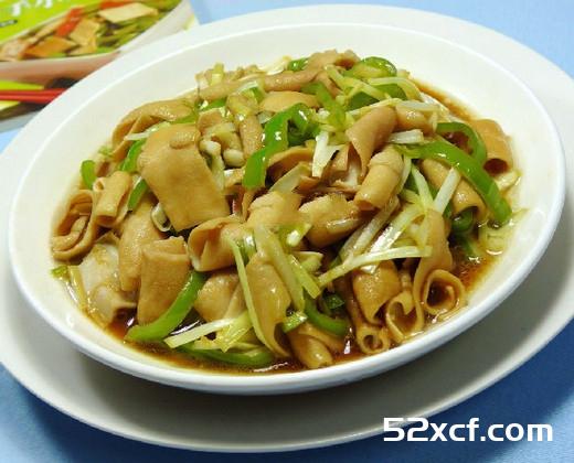 尖椒韭菜芽炒鹅肠的做法