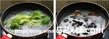 香芹叶拌木耳的做法