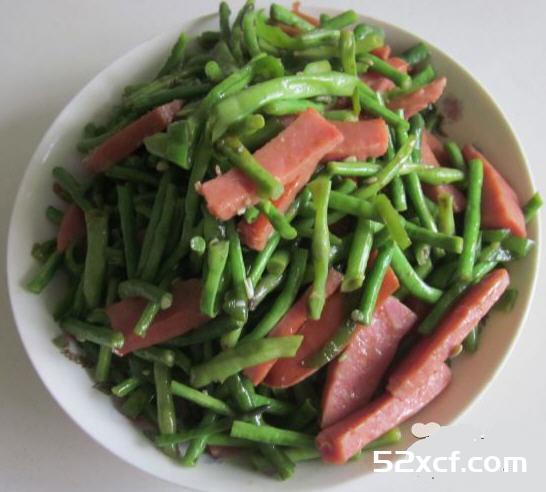 香肠炒缸豆的做法