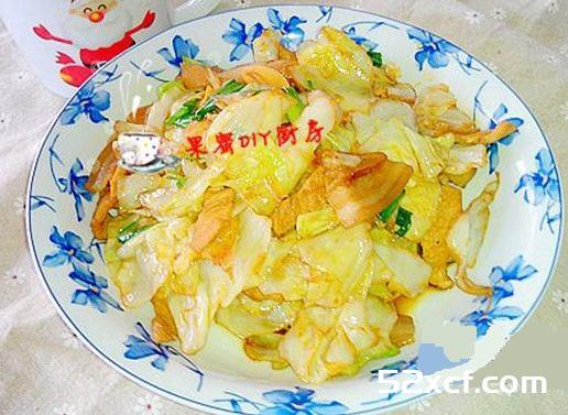 醋炒肉片包菜的做法