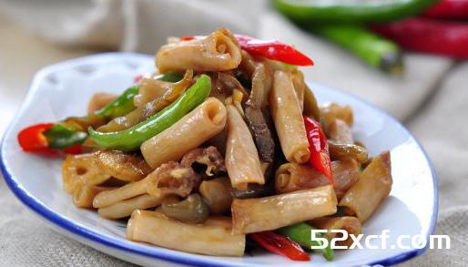 榨菜炒鸭肠的做法