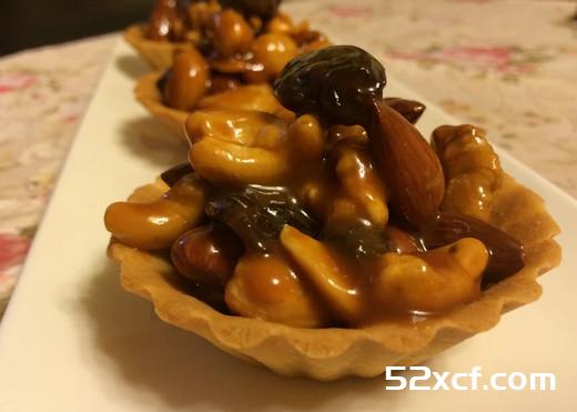 葡萄味坚果塔的做法