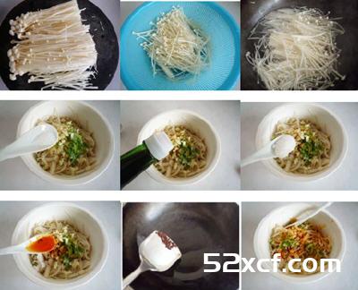 红油金针菇的做法