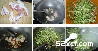 黑豆芽炒肉的做法
