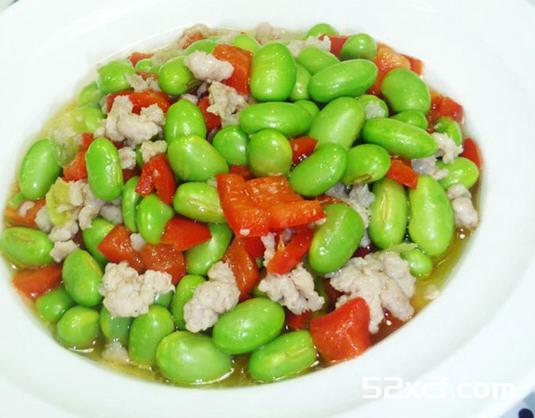 肉末炒毛豆的做法