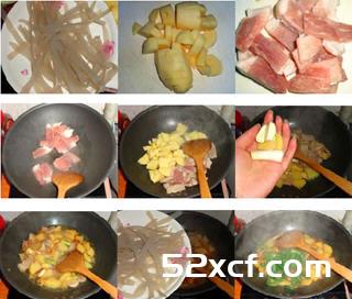 土豆猪肉炖粉条的做法