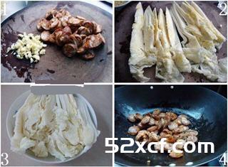 腊肠蒸白菜的做法