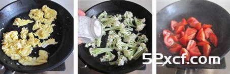 鸡蛋番茄炒菜花的做法